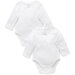 Purebaby Easy Neck L/S Bodysuit 2Pk - White