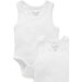 Purebaby Rib Bodysuit 2Pk - White