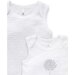 Purebaby 2Pk Singlet Bodysuit - Wht/Grey Melange Strp