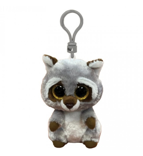 Ty Beanie Boos Clip Oakie - Gray Raccoon