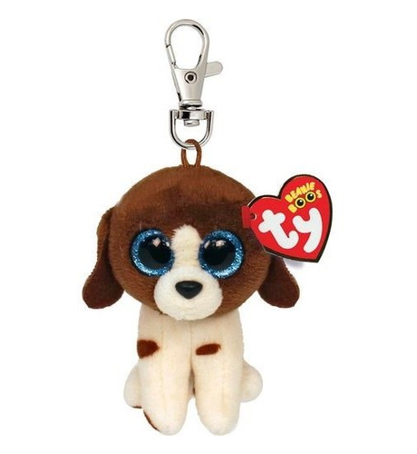 Ty Beanie Boos Clip Muddles - Brown/White Dog