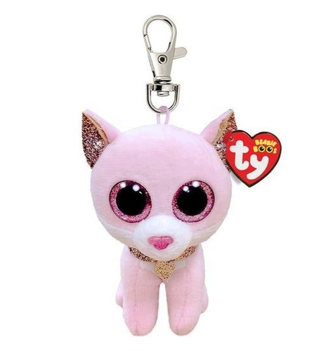Ty Beanie Boos Clip Fiona - Pink Cat