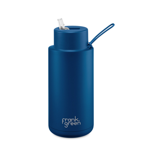 Frank Green 1000ml Bottle (straw) - Deep Ocean