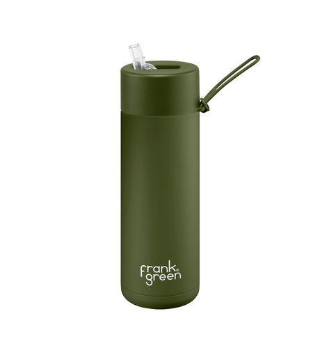 Frank Green 595ml Bottle (straw) - Khaki