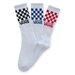 Vans Classic Check Crew Socks 3pk - White