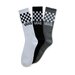 Vans Classic Check Crew Socks 3pk - Blk/Wht