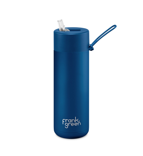 Frank Green 595ml Bottle (straw) - Deep Ocean