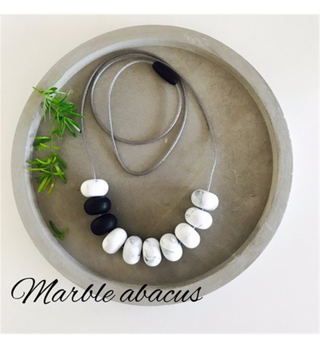 Silicone Bead Necklace - Marble