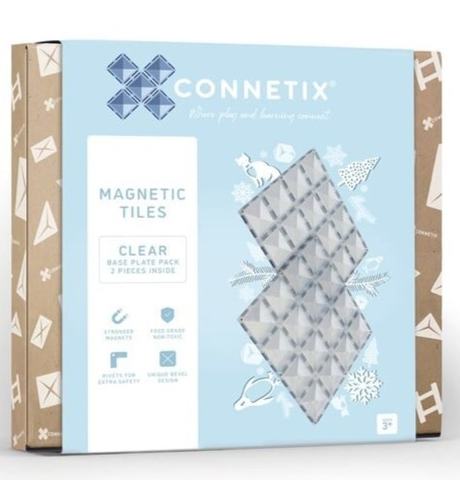 Connetix Clear Base Plate Pack 2pc