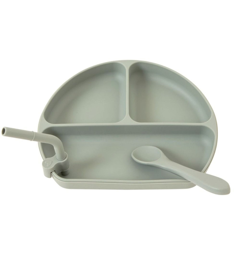 All4Ella Silicone Plate/Straw/Spoon - Olive