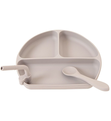 All4Ella Silicone Plate/Straw/Spoon - Stone