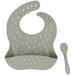 All4Ella Silicone Bib & Spoon - Olive