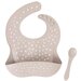 All4Ella Silicone Bib & Spoon - Stone