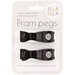 All4Ella Pram Pegs - 2 Pack - Black