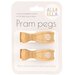 All4Ella Pram Pegs - 2 Pack - Sand