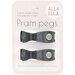 All4Ella Pram Pegs - 2 Pack - Charcoal