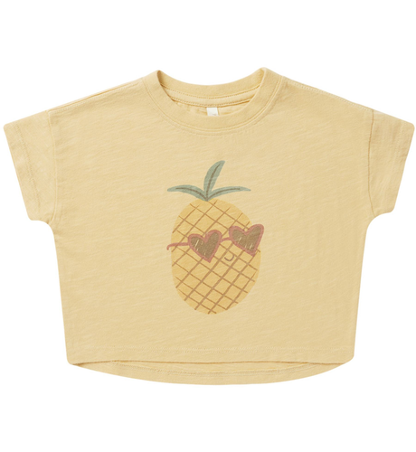 Rylee + Cru Boxy Tee - Pineapple