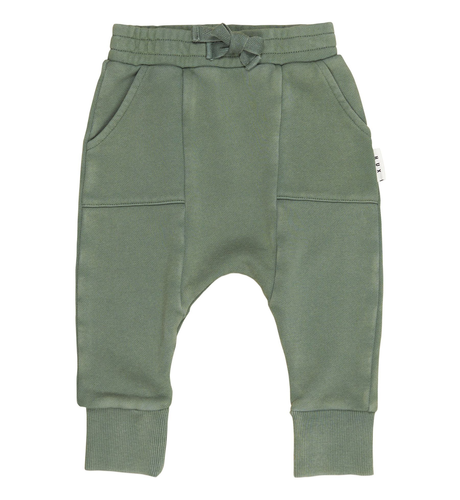 Huxbaby Vintage Green Drop Crotch Pant