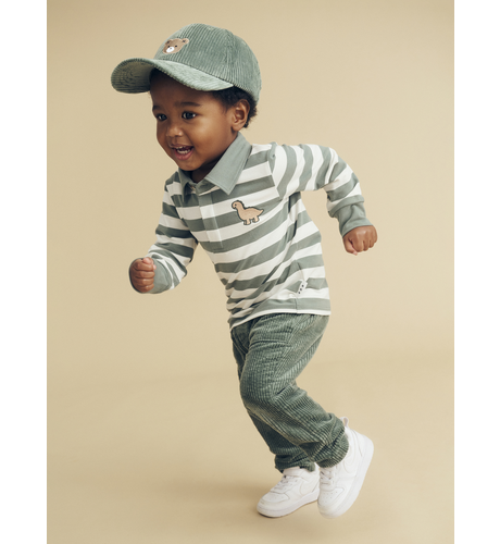 Huxbaby Dino Stripe Polo