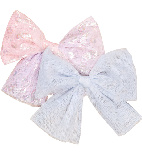 Huxbaby Rainbow Tulle 2Pk Hair Bow