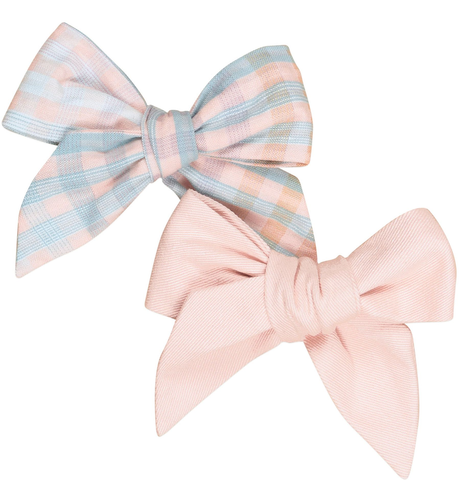 Huxbaby Rainbow Check 2Pk Hair Bow