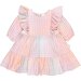 Huxbaby Rainbow Check Frill Long Sleeve Dress