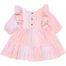 Huxbaby Rainbow Check Frill Long Sleeve Dress