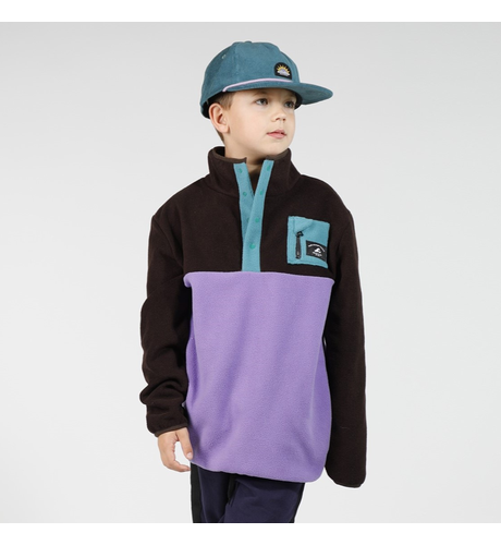 Hello Stranger Boys Adventure Fleece - Purple Black