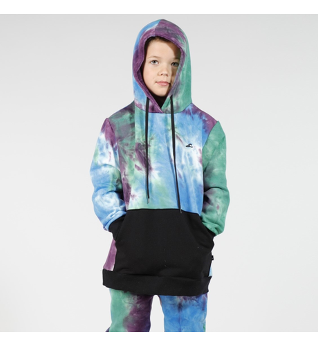 Hello Stranger Boys Pocket Hood - Purple Green Dye