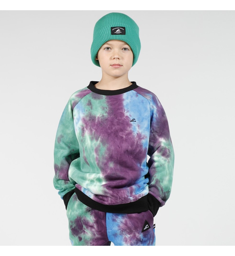 Hello Stranger Boys Raglan Crew - Purple Green Dye