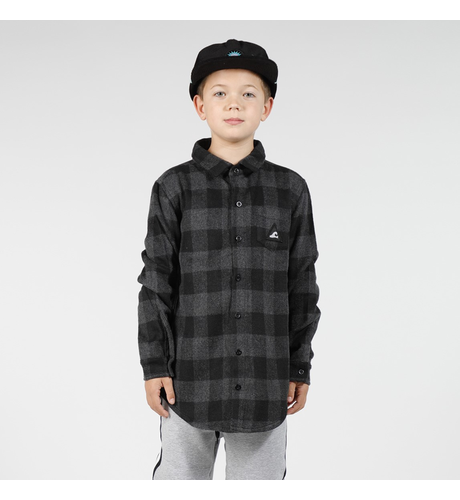 Hello Stranger Boys L/S Shirt - Grey Check