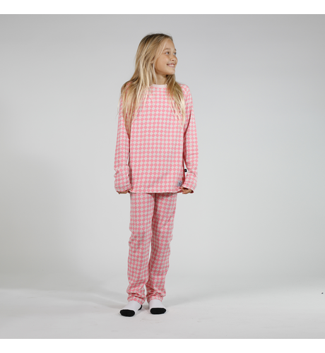 Hello Stranger Girls Winter PJ's - Pink Check