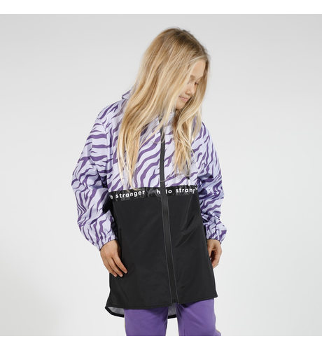 Hello Stranger Girls Rainy Days Jacket - Purple Black