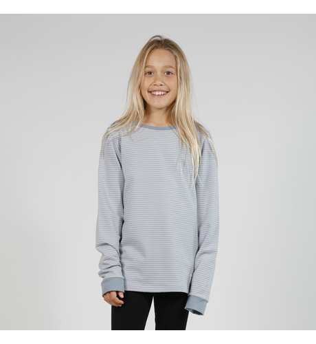 Hello Stranger Girls L/S Classics Tee - Blue Stripe