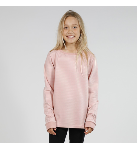 Hello Stranger Girls L/S Classics Tee - Pink Stripe