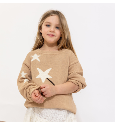 Alex & Ant Star Wand Knit Top - Latte