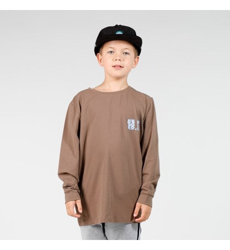 Hello Stranger Boys L/S Tee - Chocolate Brown