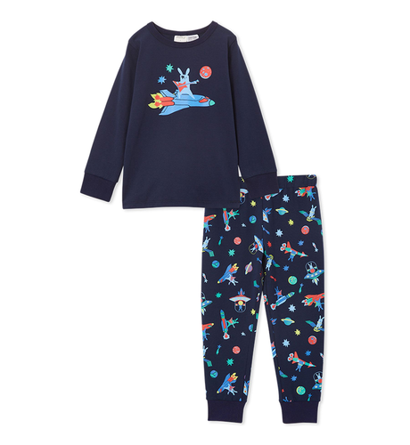 Milky Bunny Rock PJ's - Midnight Blue