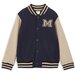 Milky Varsity Jacket - Natural/Midnight Blue