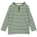 Milky Green Stripe Henley - Off White/Urban Green