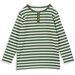 Milky Green Stripe Henley - Off White/Urban Green