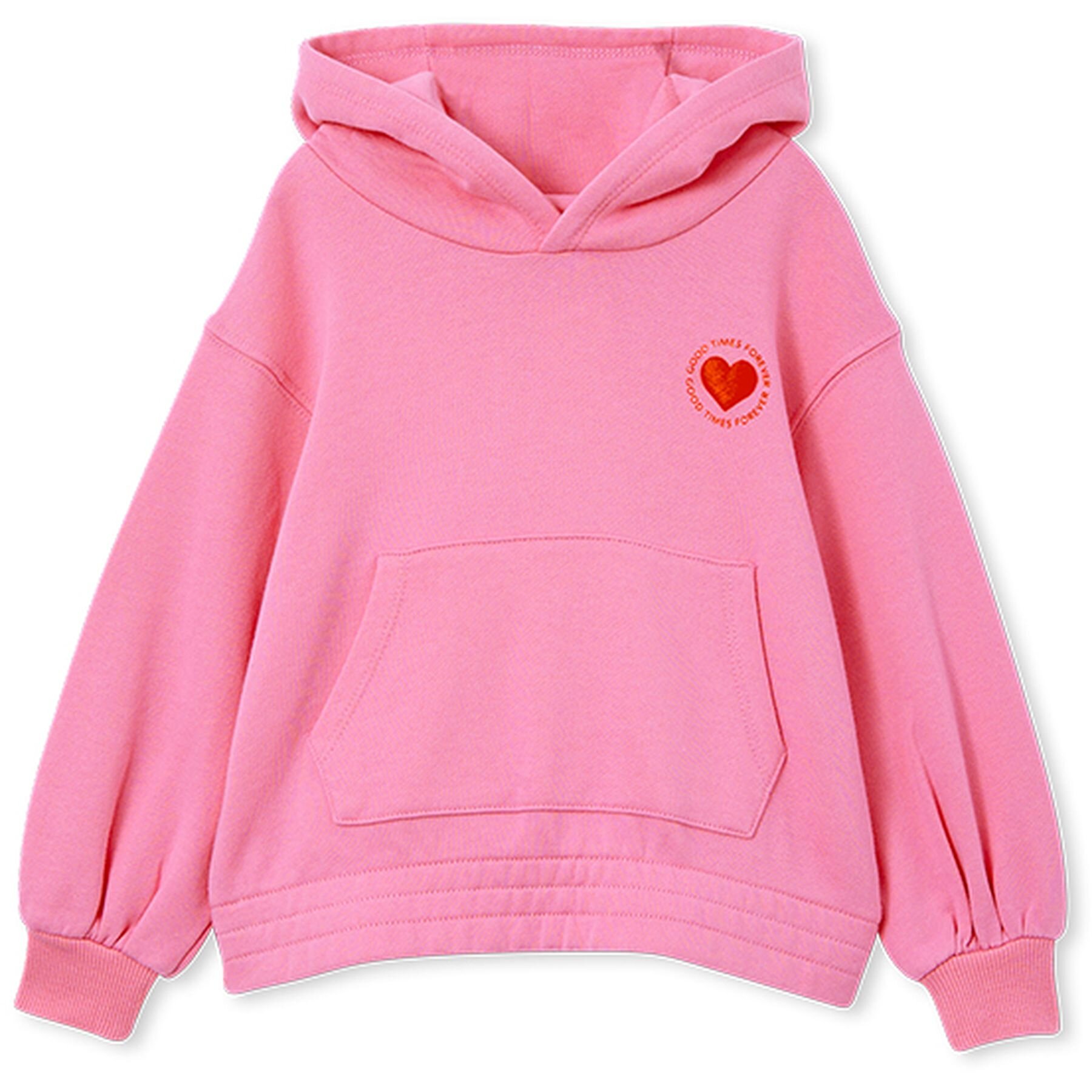 Milky Bubblegum Fleece Hood CLOTHING GIRL Girls Crews Sweats Hoodies Kids Clothing NZ Shop Online Kid Republic W24 MILKY D1 EOS