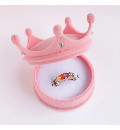 Lauren Hinkley Endless Rainbow Ring in Velvet Crown Box