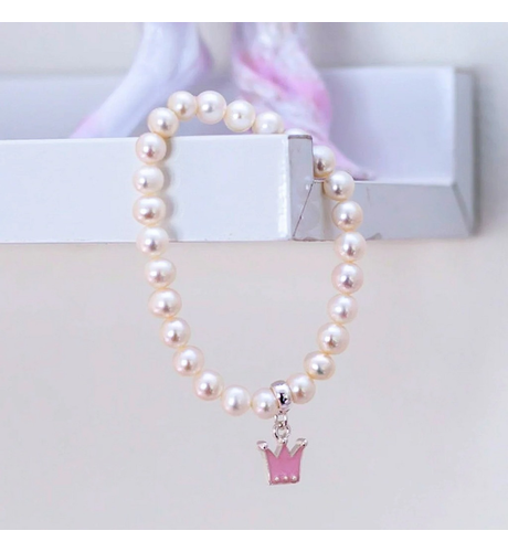 Lauren Hinkley Freshwater Pearl Crown Elastic Bracelet