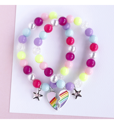 Lauren Hinkley Rainbow BFF Elastic 2pc Bracelet Set