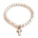 Lauren Hinkley Freshwater Pearl Cross Elastic Bracelet