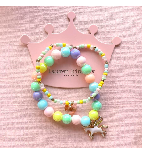 Lauren Hinkley Celestial Unicorn Elastic 2pc Bracelet Set