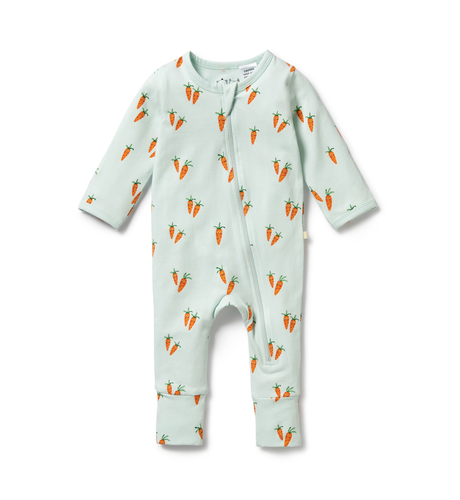 Wilson & Frenchy Cute Carrots Footed Zipsuit