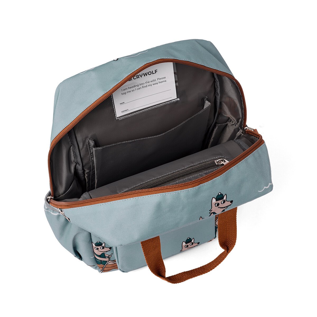 Crywolf Mini Backpack Kayak Wolf KIDS STUFF Toddler Bags Kids Clothing NZ Shop Online Kid Republic W24 Cry Wolf D1