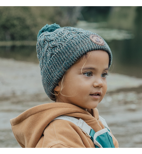 Crywolf Pom Pom Beanie - Forest Speckle